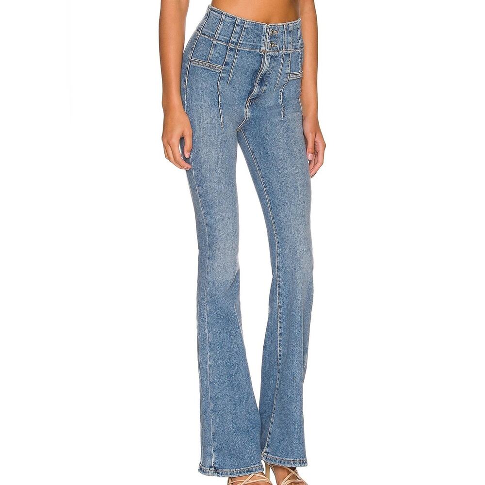 We The Free by Free People Jayde Flare Jeans Size 30 High Rise Bell Bottom - Picture 3 of 14